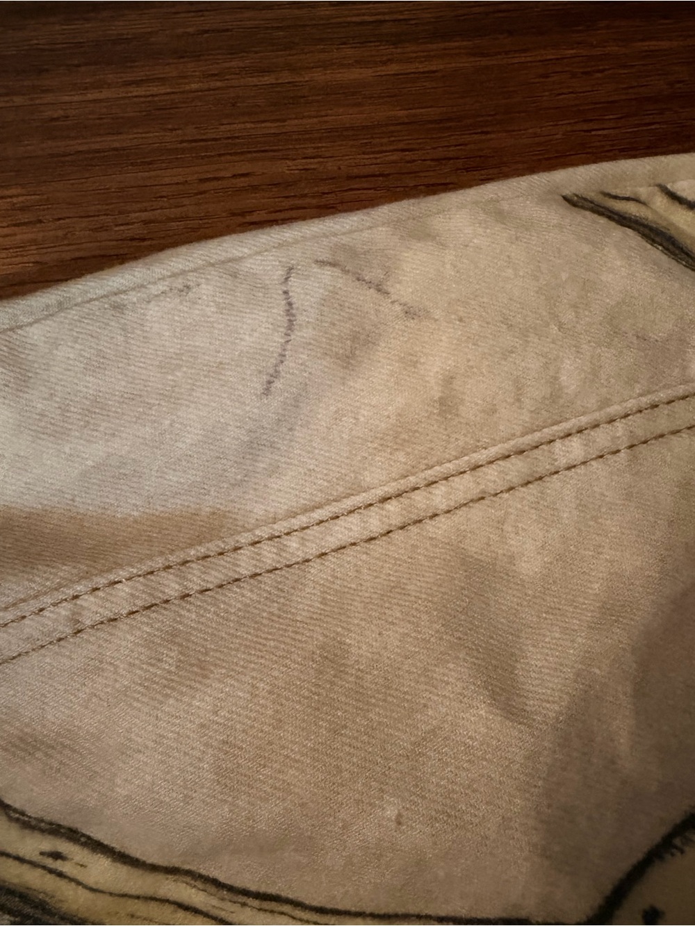 Free People Beige denim banana print flaws - Picture 5 of 13